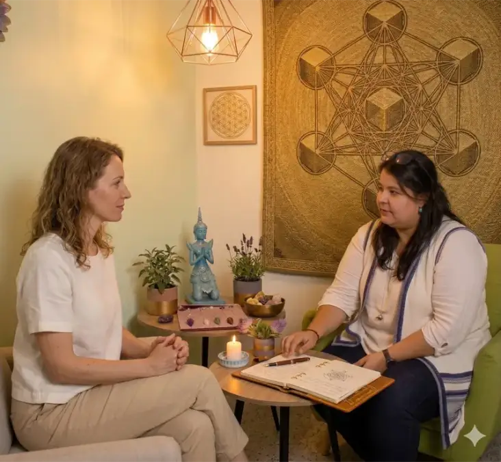 María Paula de Bruja Mística en una sesión de Coach Espiritual